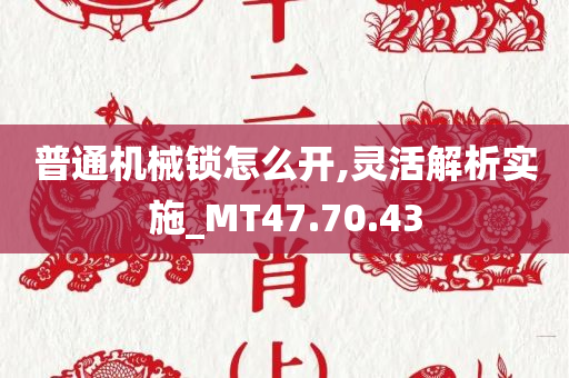 普通机械锁怎么开,灵活解析实施_MT47.70.43