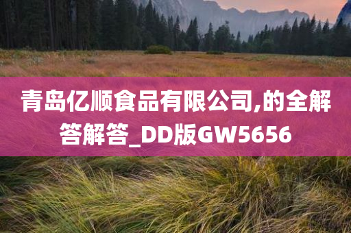 青岛亿顺食品有限公司,的全解答解答_DD版GW5656