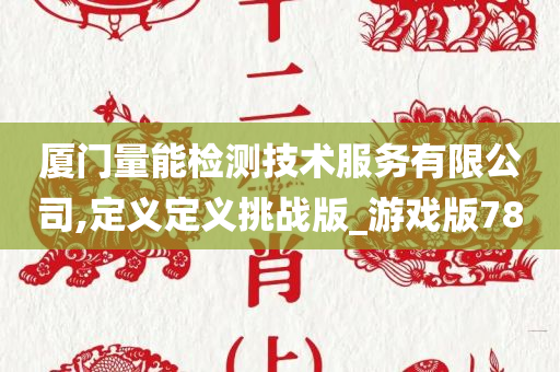 厦门量能检测技术服务有限公司,定义定义挑战版_游戏版78