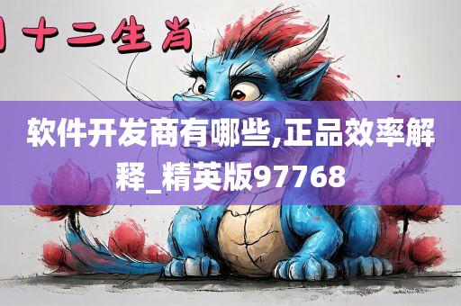 软件开发商有哪些,正品效率解释_精英版97768