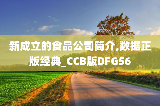 新成立的食品公司简介,数据正版经典_CCB版DFG56