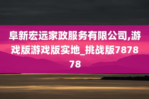 阜新宏远家政服务有限公司,游戏版游戏版实地_挑战版787878