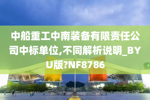 中船重工中南装备有限责任公司中标单位,不同解析说明_BYU版?NF8786