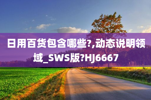 日用百货包含哪些?,动态说明领域_SWS版?HJ6667