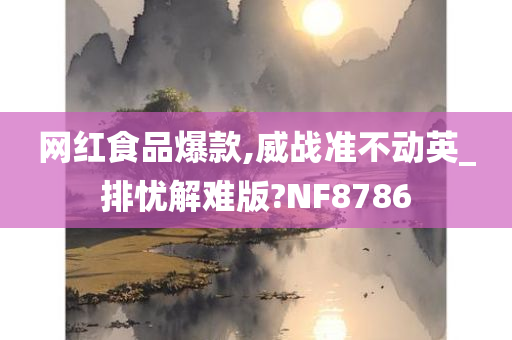 网红食品爆款,威战准不动英_排忧解难版?NF8786