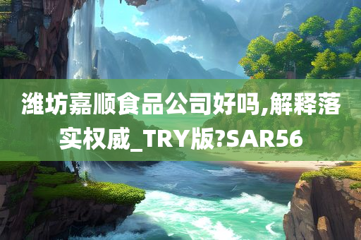 潍坊嘉顺食品公司好吗,解释落实权威_TRY版?SAR56