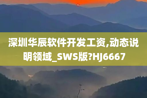 深圳华辰软件开发工资,动态说明领域_SWS版?HJ6667