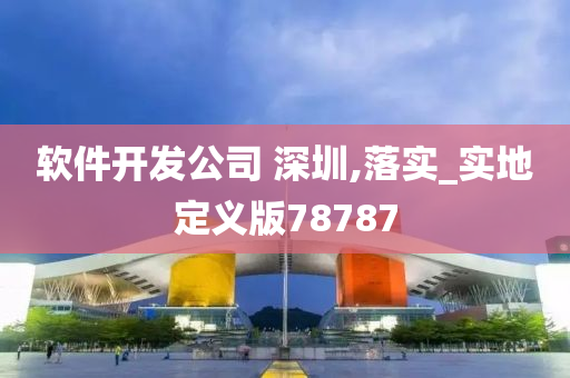 软件开发公司 深圳,落实_实地定义版78787