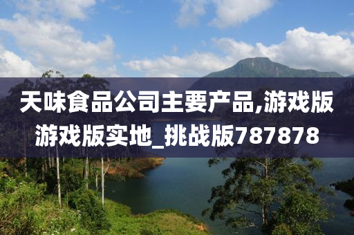 天味食品公司主要产品,游戏版游戏版实地_挑战版787878