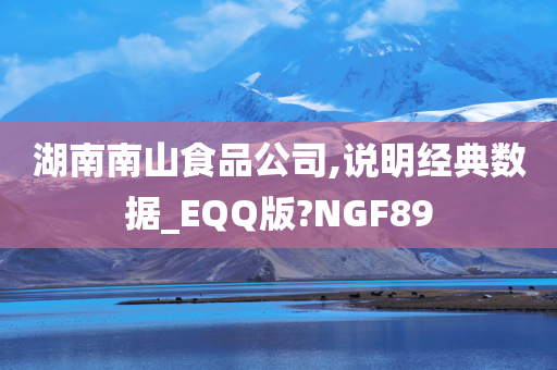 湖南南山食品公司,说明经典数据_EQQ版?NGF89