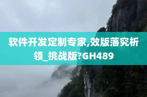 软件开发定制专家,效版落究析领_挑战版?GH489