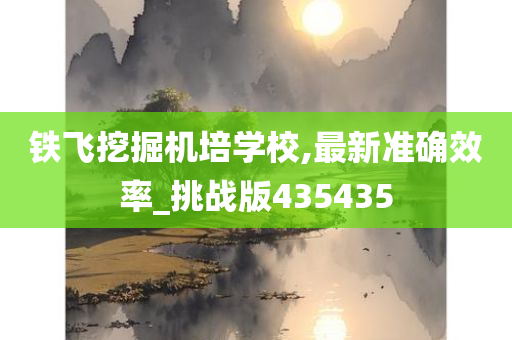 铁飞挖掘机培学校,最新准确效率_挑战版435435