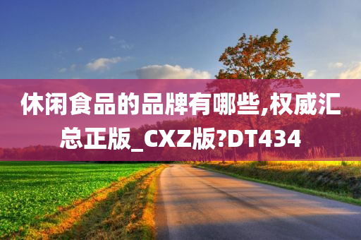 休闲食品的品牌有哪些,权威汇总正版_CXZ版?DT434