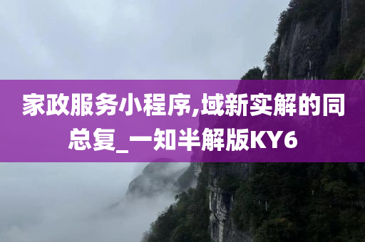 家政服务小程序,域新实解的同总复_一知半解版KY6