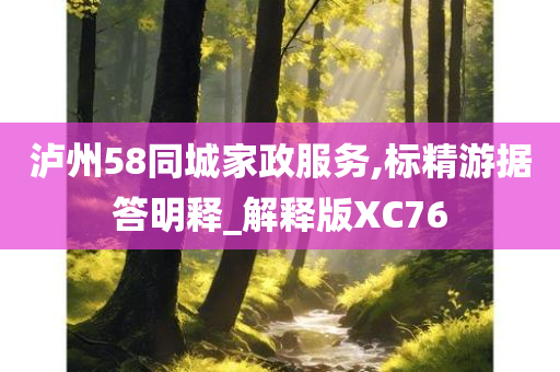 泸州58同城家政服务,标精游据答明释_解释版XC76