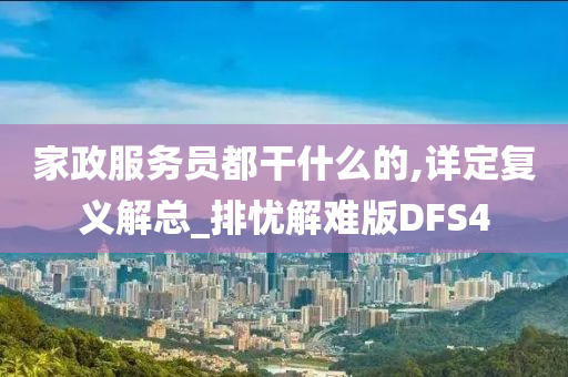 家政服务员都干什么的,详定复义解总_排忧解难版DFS4