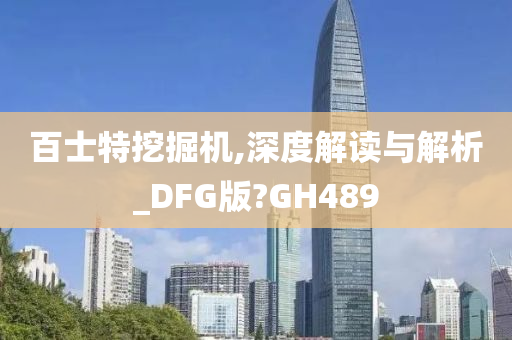 百士特挖掘机,深度解读与解析_DFG版?GH489