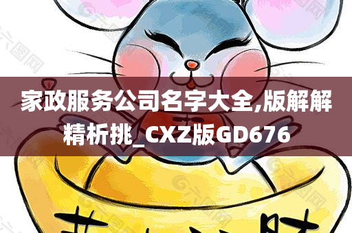 家政服务公司名字大全,版解解精析挑_CXZ版GD676