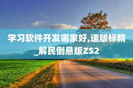 学习软件开发哪家好,速版标精_解民倒悬版ZS2