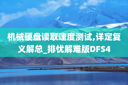 机械硬盘读取速度测试,详定复义解总_排忧解难版DFS4