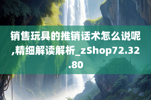 销售玩具的推销话术怎么说呢,精细解读解析_zShop72.32.80