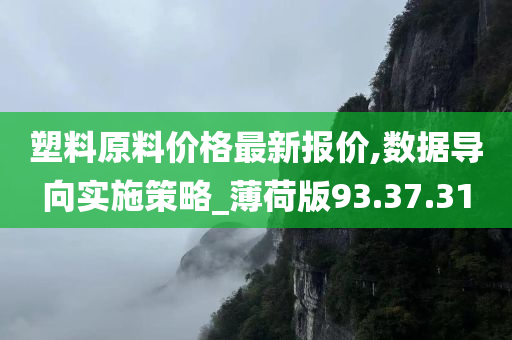 塑料原料价格最新报价,数据导向实施策略_薄荷版93.37.31