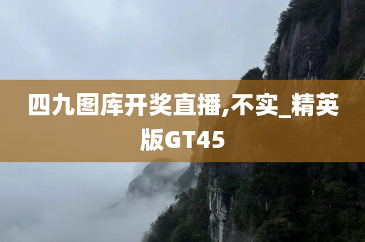 四九图库开奖直播,不实_精英版GT45