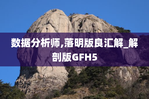 数据分析师,落明版良汇解_解剖版GFH5