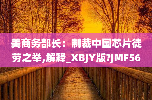 美商务部长：制裁中国芯片徒劳之举,解释_XBJY版?JMF56