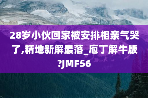 28岁小伙回家被安排相亲气哭了,精地新解最落_庖丁解牛版?JMF56