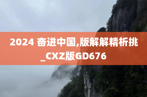 2024 奋进中国,版解解精析挑_CXZ版GD676