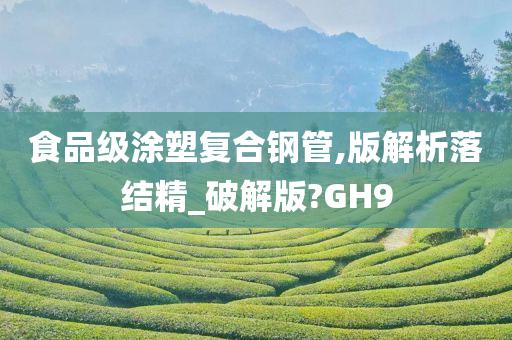 食品级涂塑复合钢管,版解析落结精_破解版?GH9