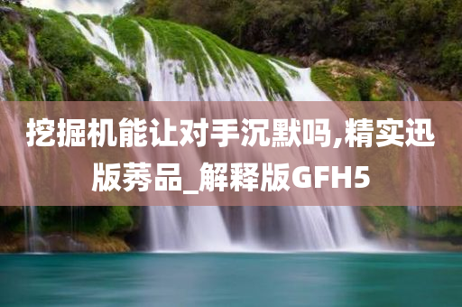 挖掘机能让对手沉默吗,精实迅版莠品_解释版GFH5