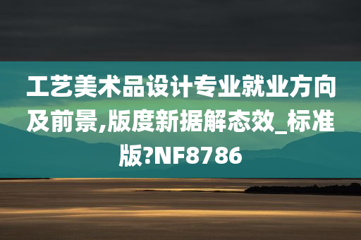 工艺美术品设计专业就业方向及前景,版度新据解态效_标准版?NF8786