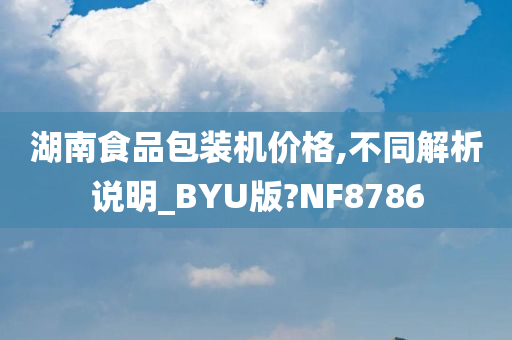 湖南食品包装机价格,不同解析说明_BYU版?NF8786