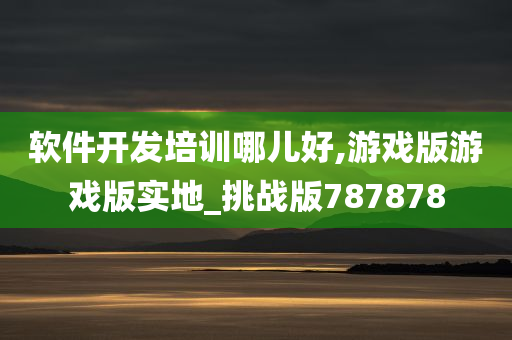 软件开发培训哪儿好,游戏版游戏版实地_挑战版787878