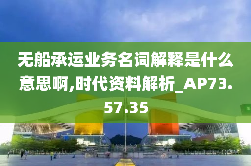 无船承运业务名词解释是什么意思啊,时代资料解析_AP73.57.35