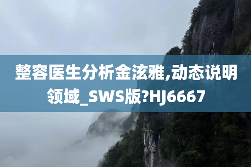 整容医生分析金泫雅,动态说明领域_SWS版?HJ6667