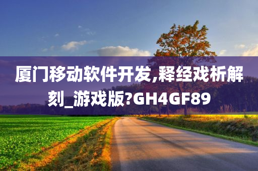 厦门移动软件开发,释经戏析解刻_游戏版?GH4GF89