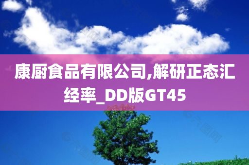 康厨食品有限公司,解研正态汇经率_DD版GT45