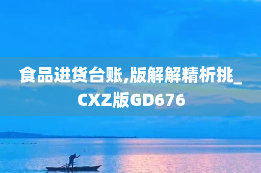 食品进货台账,版解解精析挑_CXZ版GD676