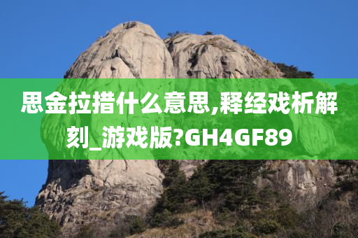 思金拉措什么意思,释经戏析解刻_游戏版?GH4GF89