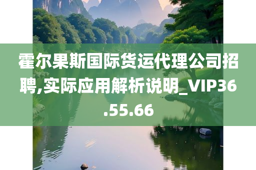 霍尔果斯国际货运代理公司招聘,实际应用解析说明_VIP36.55.66