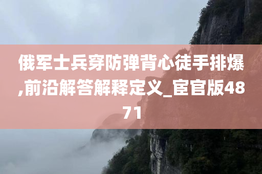 俄军士兵穿防弹背心徒手排爆,前沿解答解释定义_宦官版4871