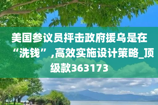 美国参议员抨击政府援乌是在“洗钱”,高效实施设计策略_顶级款363173