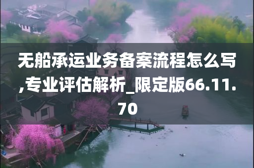 无船承运业务备案流程怎么写,专业评估解析_限定版66.11.70