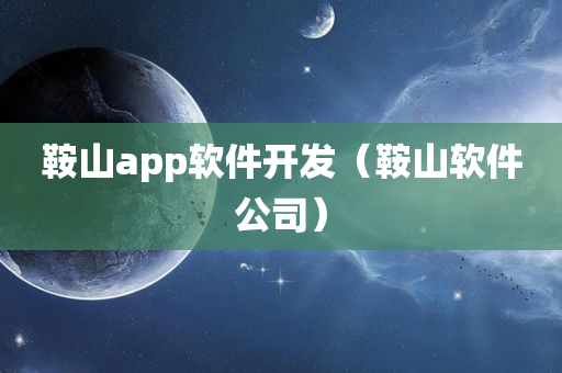 鞍山app软件开发（鞍山软件公司）