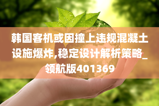 韩国客机或因撞上违规混凝土设施爆炸,稳定设计解析策略_领航版401369