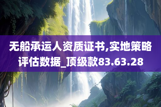 无船承运人资质证书,实地策略评估数据_顶级款83.63.28