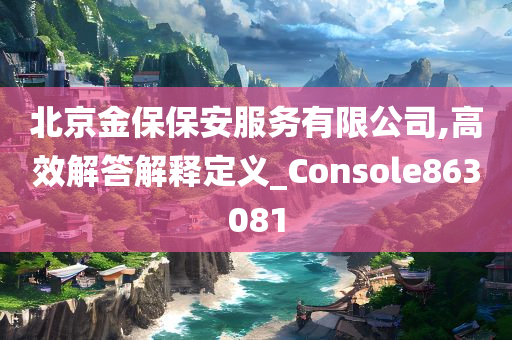 北京金保保安服务有限公司,高效解答解释定义_Console863081